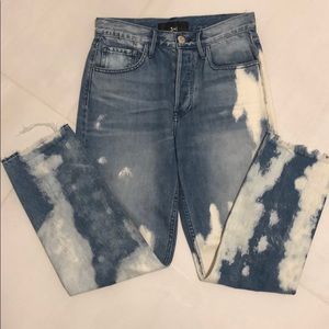 3x1 acid wash straight leg jean